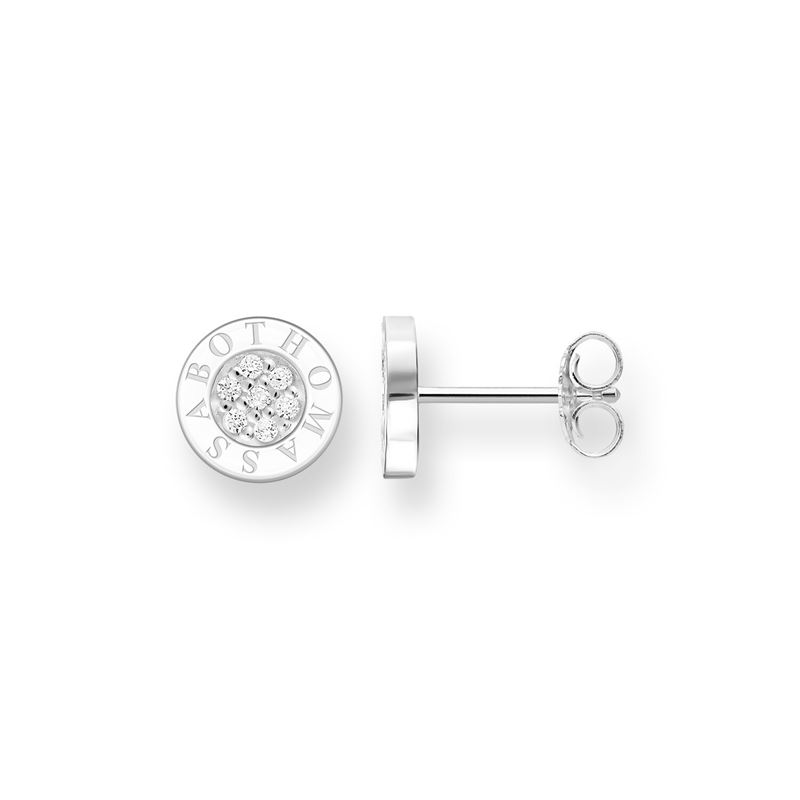 Örhängen - Stiftörhängen classic vit pavé