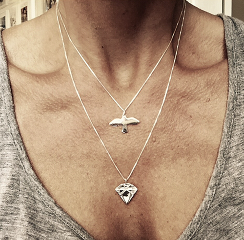 Halsband - Silver Small Dove Necklace